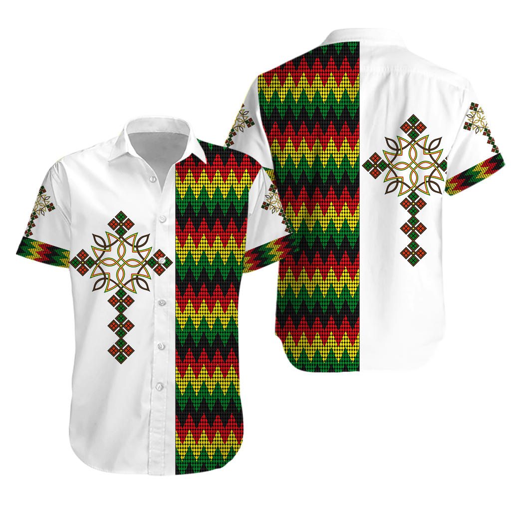 Ethiopian Art Cross Hawaiian Shirt LT12 - Wonder Print Shop