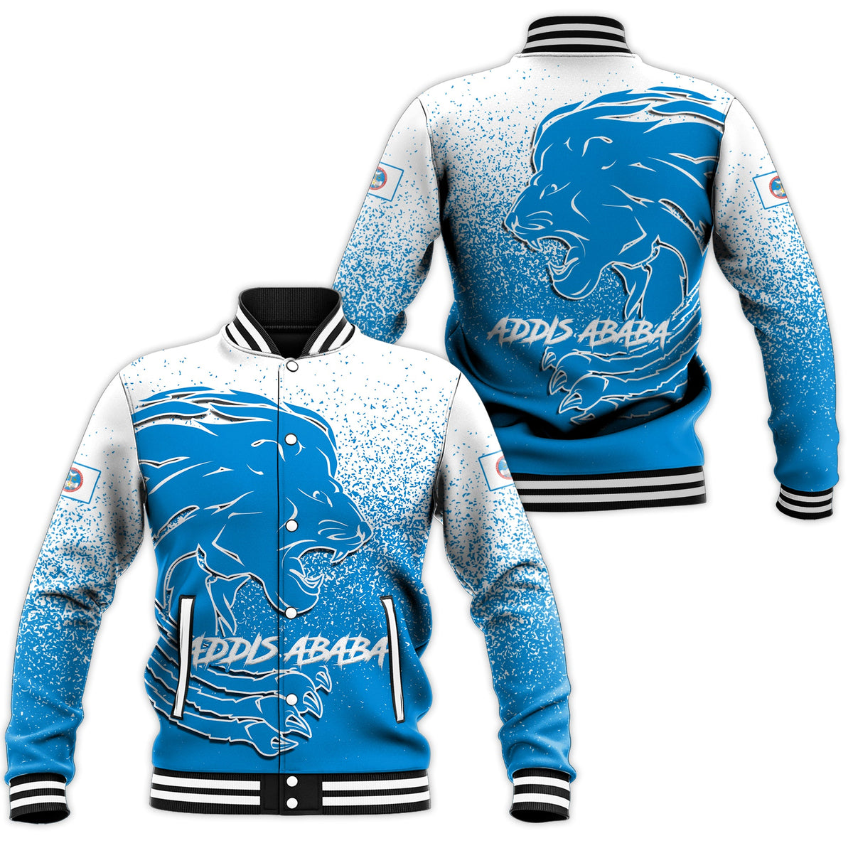 Addis Ababa Lion Legend Ethiopia Baseball Jacket LT12 - Wonder Print Shop