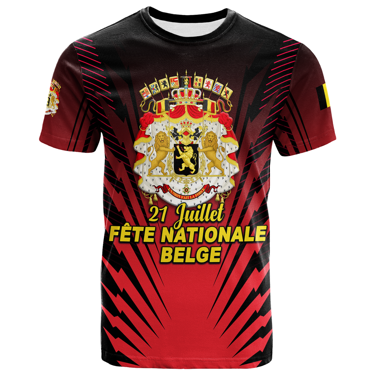 Belgium Independence Day Coat Of Arms T Shirt LT12 - Wonder Print Shop