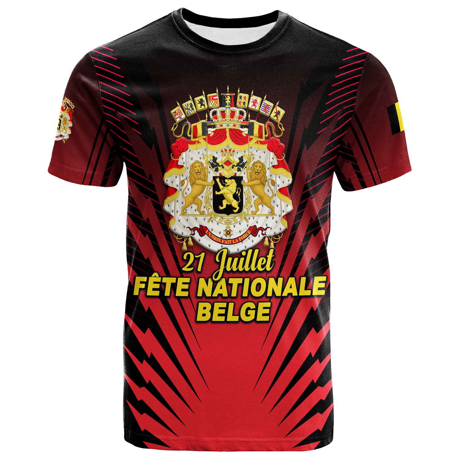 Belgium Independence Day Coat Of Arms T Shirt LT12 - Wonder Print Shop