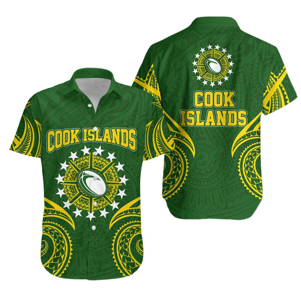 Cook Islands Rugby Hawaiian Shirt - Tribal Pattern LT12 - Wonder Print Shop