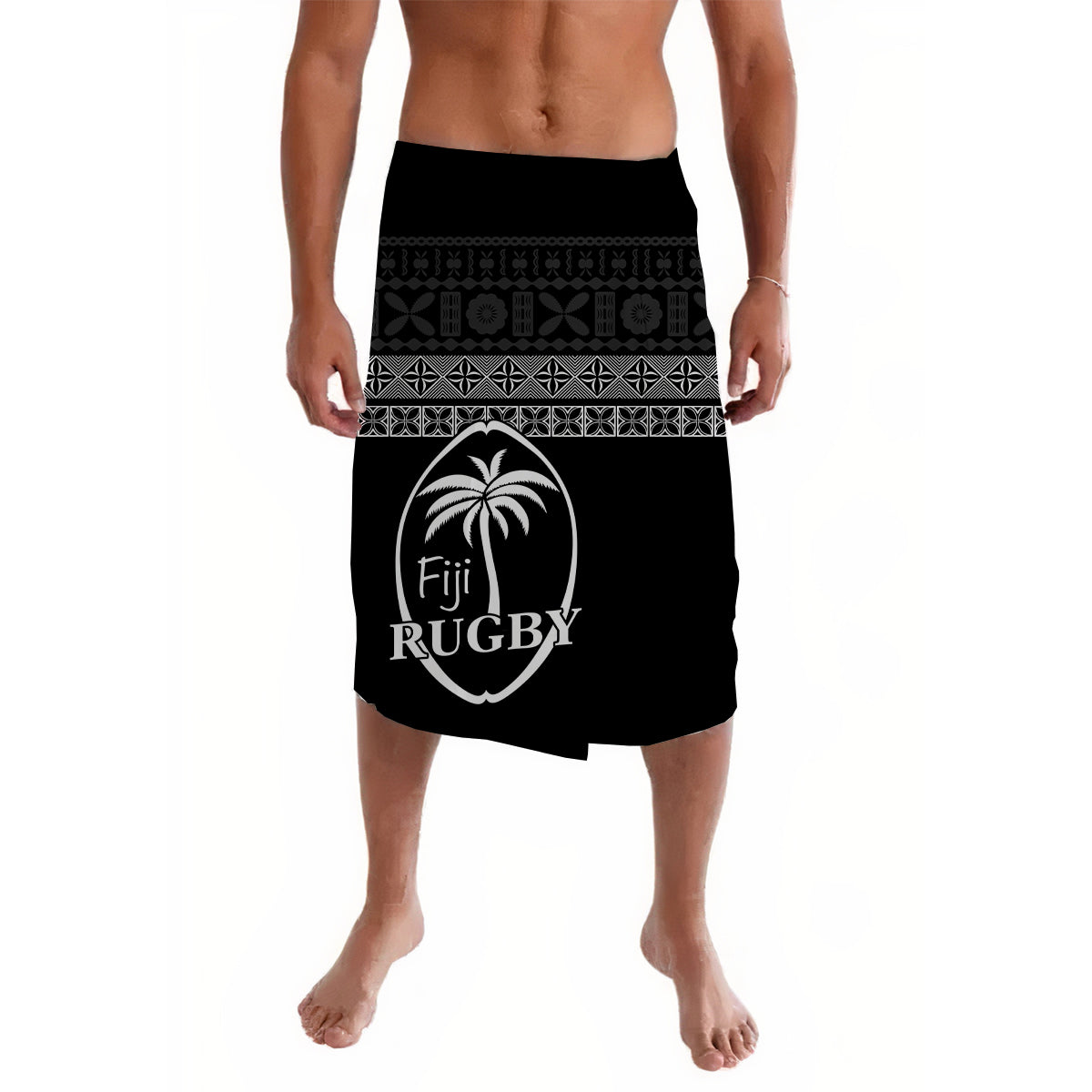 Fiji Rugby Lavalava Lifestyle 2022 Flying Fijians Black LT13 - Wonder Print Shop