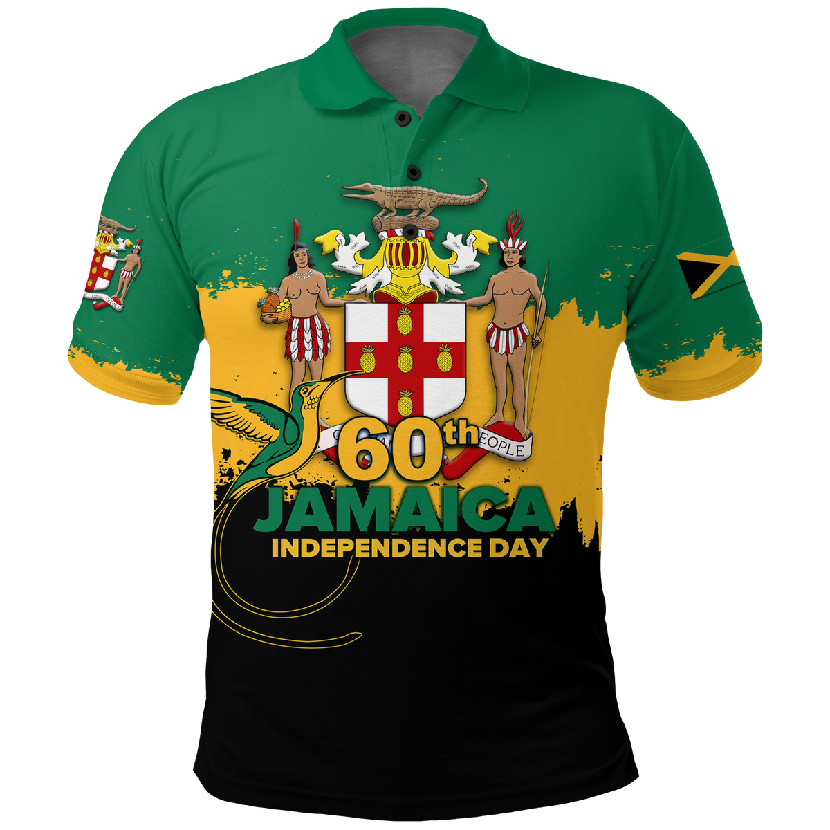 Jamaica 60th Anniversary Polo Shirt Independence Day LT12 - Wonder Print Shop