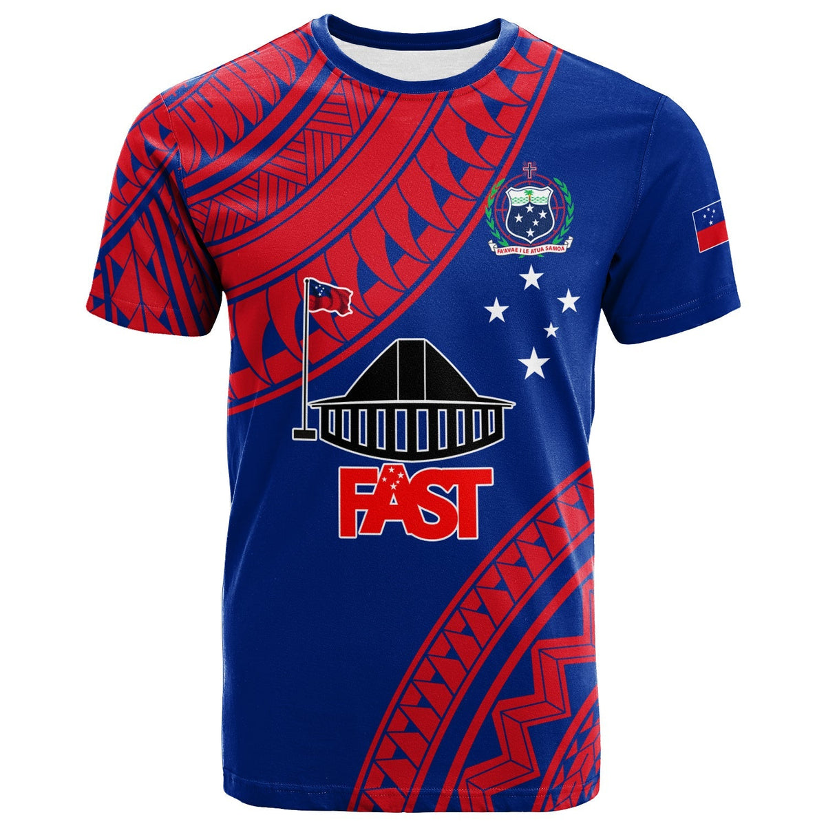 F.A.S.T Samoa T Shirt Samoan Pattern LT12 - Wonder Print Shop