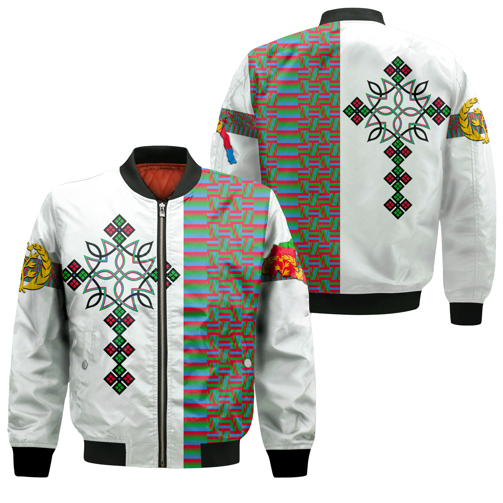 Eritrea Art Cross Bomber Jacket LT12 - Wonder Print Shop