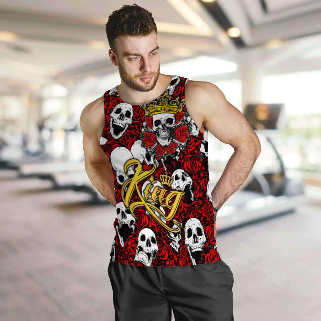 Skull Rose King - Death Cannot Divide Us  Men's Tank Top - LT2