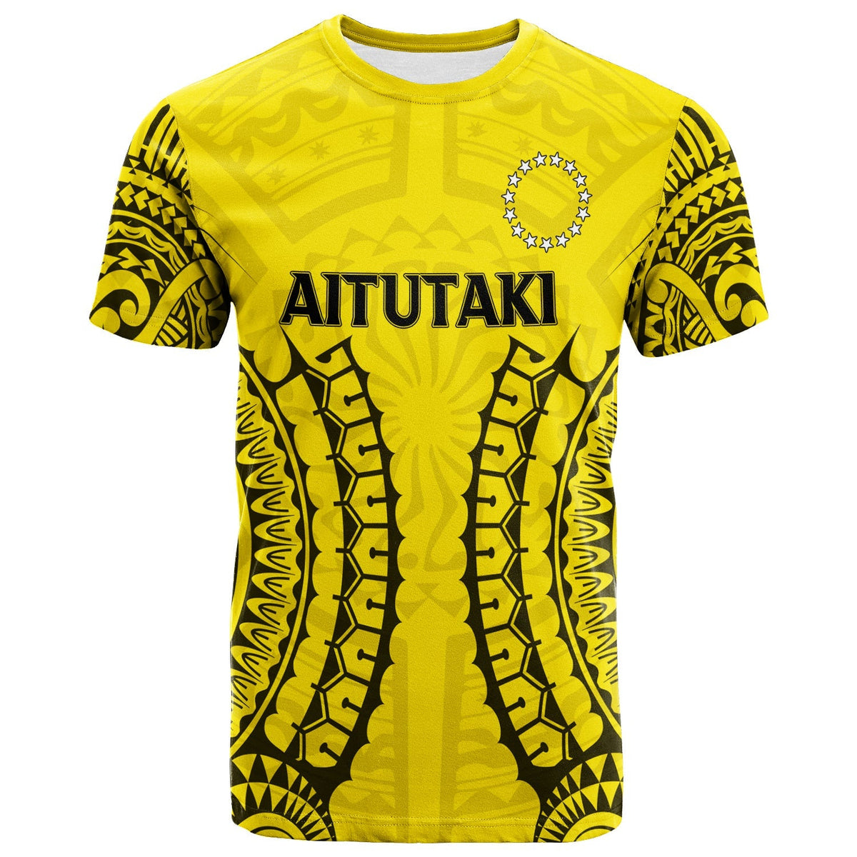 Cook Islands Aitutaki T Shirt Tribal Pattern LT12 - Wonder Print Shop