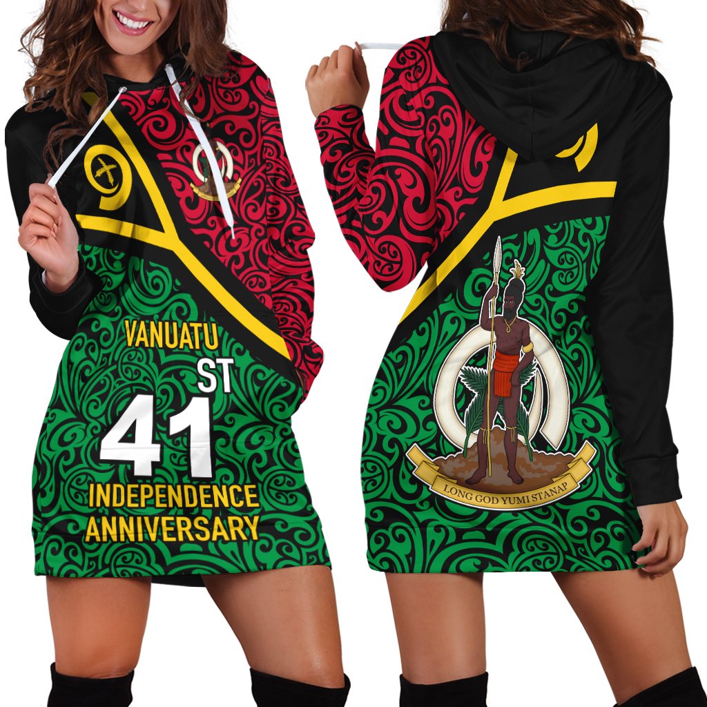 Vanuatu Independence Day Hoodie Dress LT20 - Wonder Print Shop