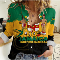 Jamaica 60th Anniversary Independence Day Women Casual Shirt LT12 - Wonder Print Shop