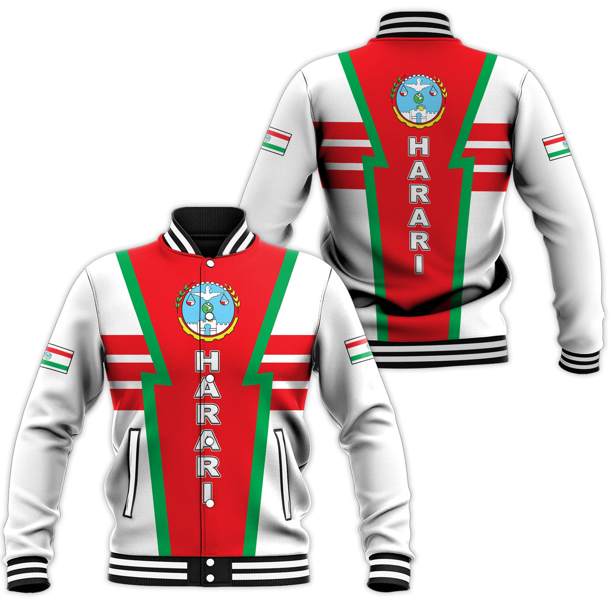Harari Region Legend Ethiopia Baseball Jacket LT12 - Wonder Print Shop
