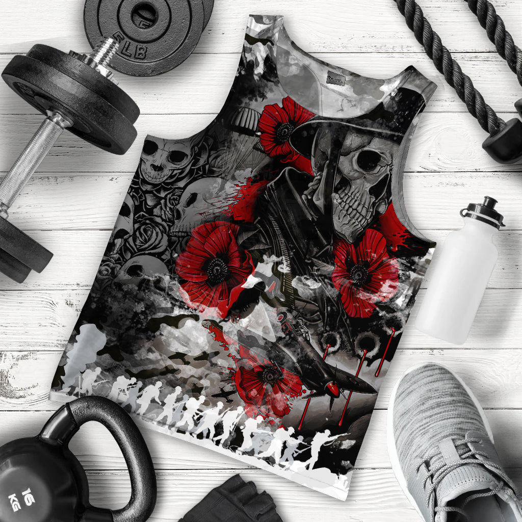 Skull Camo - U.S Army Undying Love For The Motherland Men's Tank Top - LT2