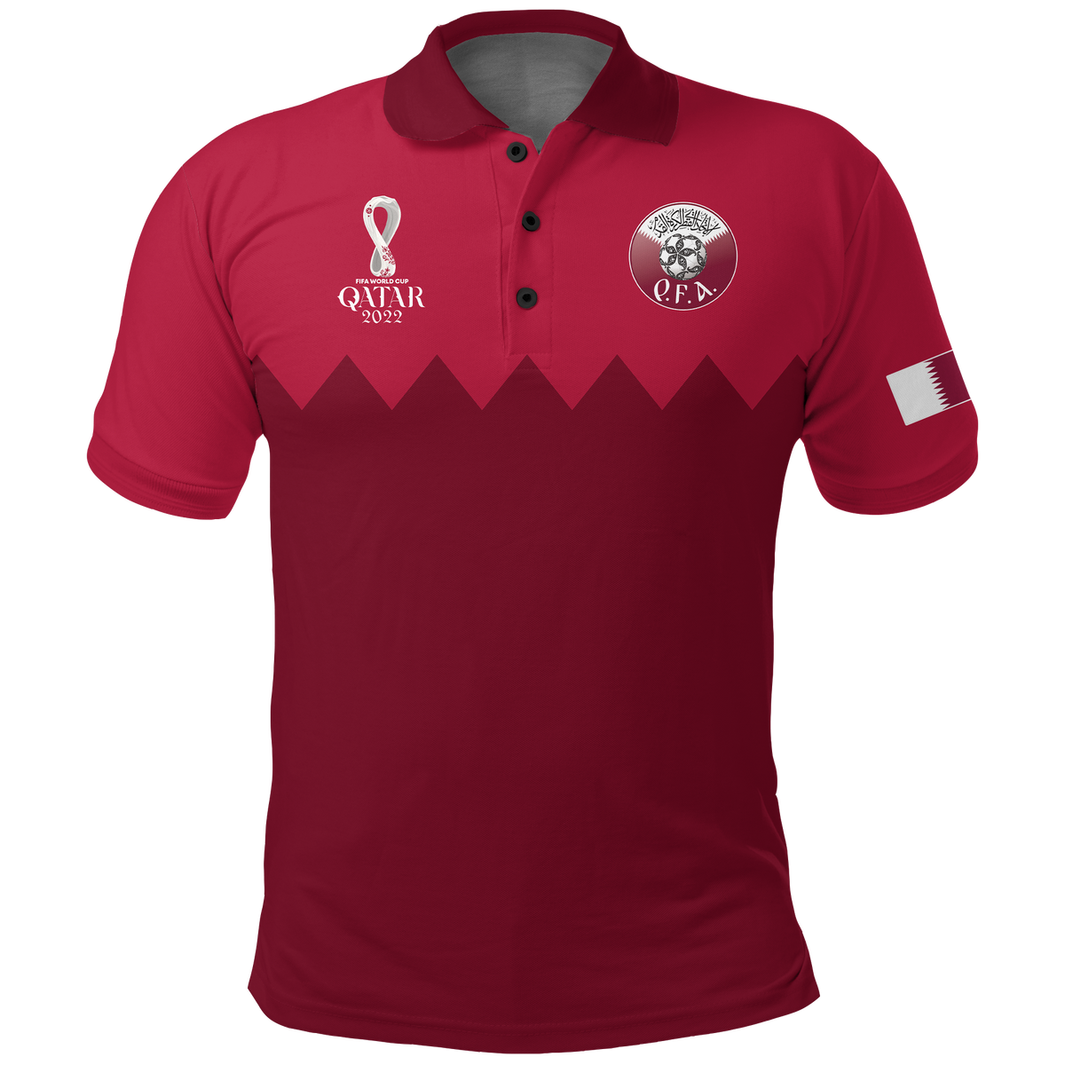 Custom Qatar Polo Shirt Football 2022 LT2 - Wonder Print Shop