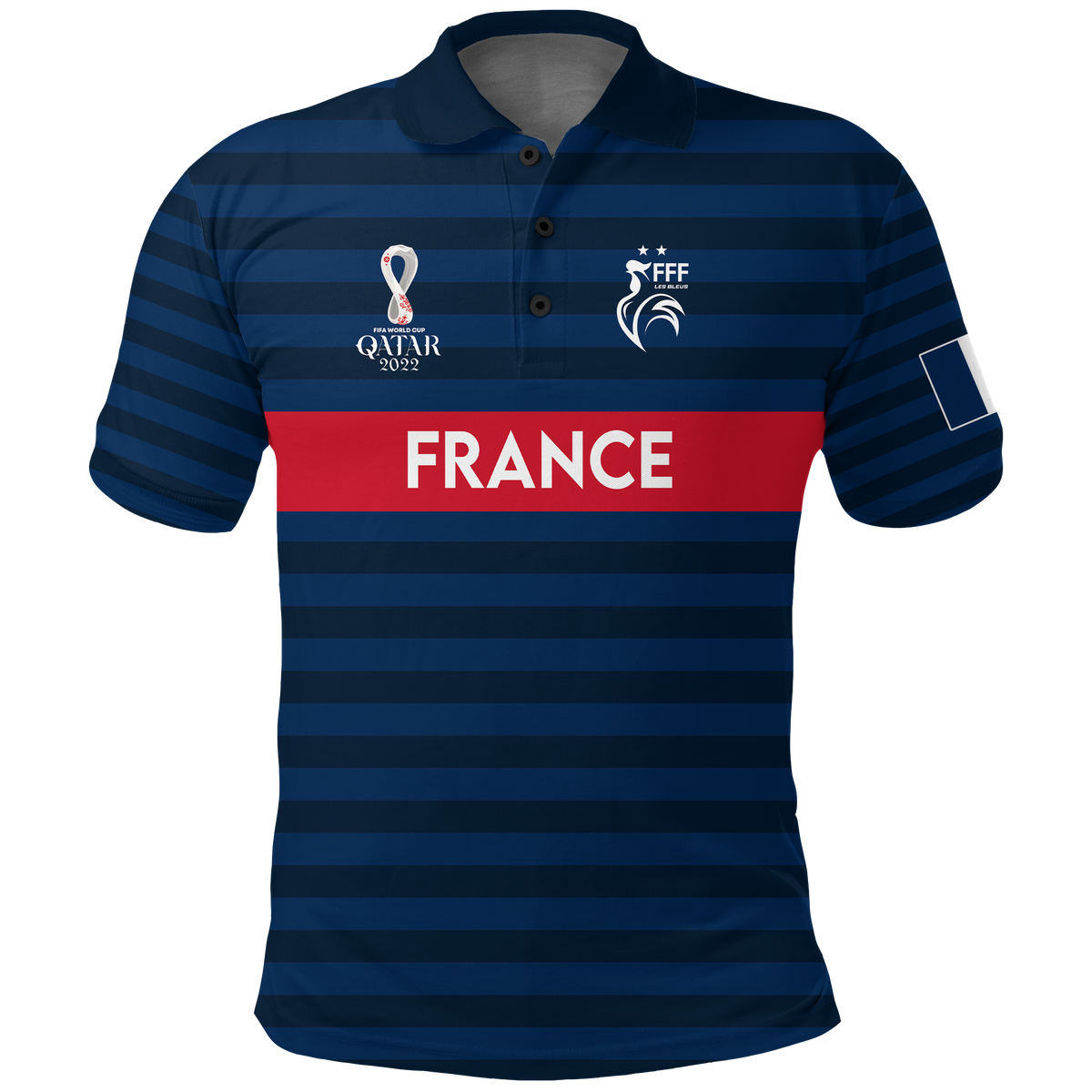 Custom France Polo Shirt Football Team 2022 LT2 - Wonder Print Shop