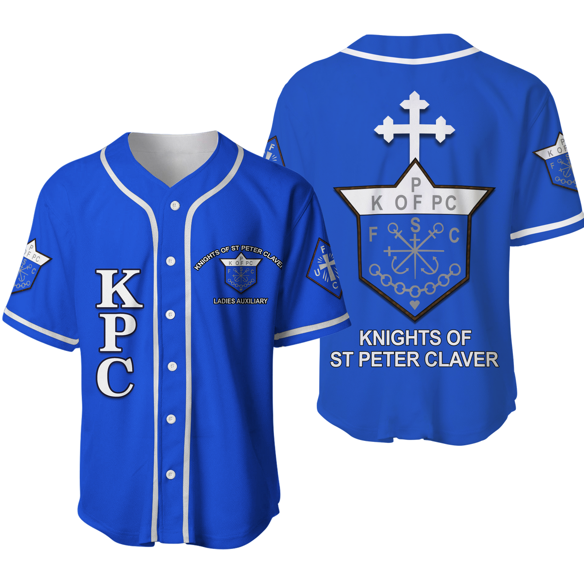 Knights of Peter Claver and Ladies Auxiliary Baseball Jersey LT12 - Wonder Print Shop