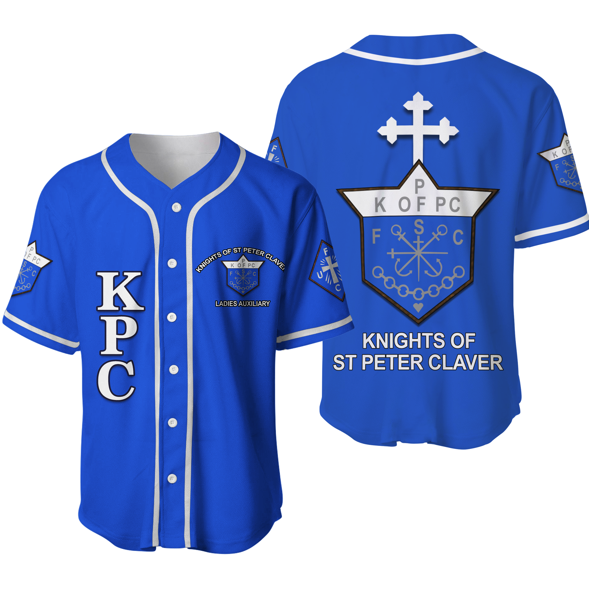 Knights of Peter Claver and Ladies Auxiliary Baseball Jersey LT12 - Wonder Print Shop