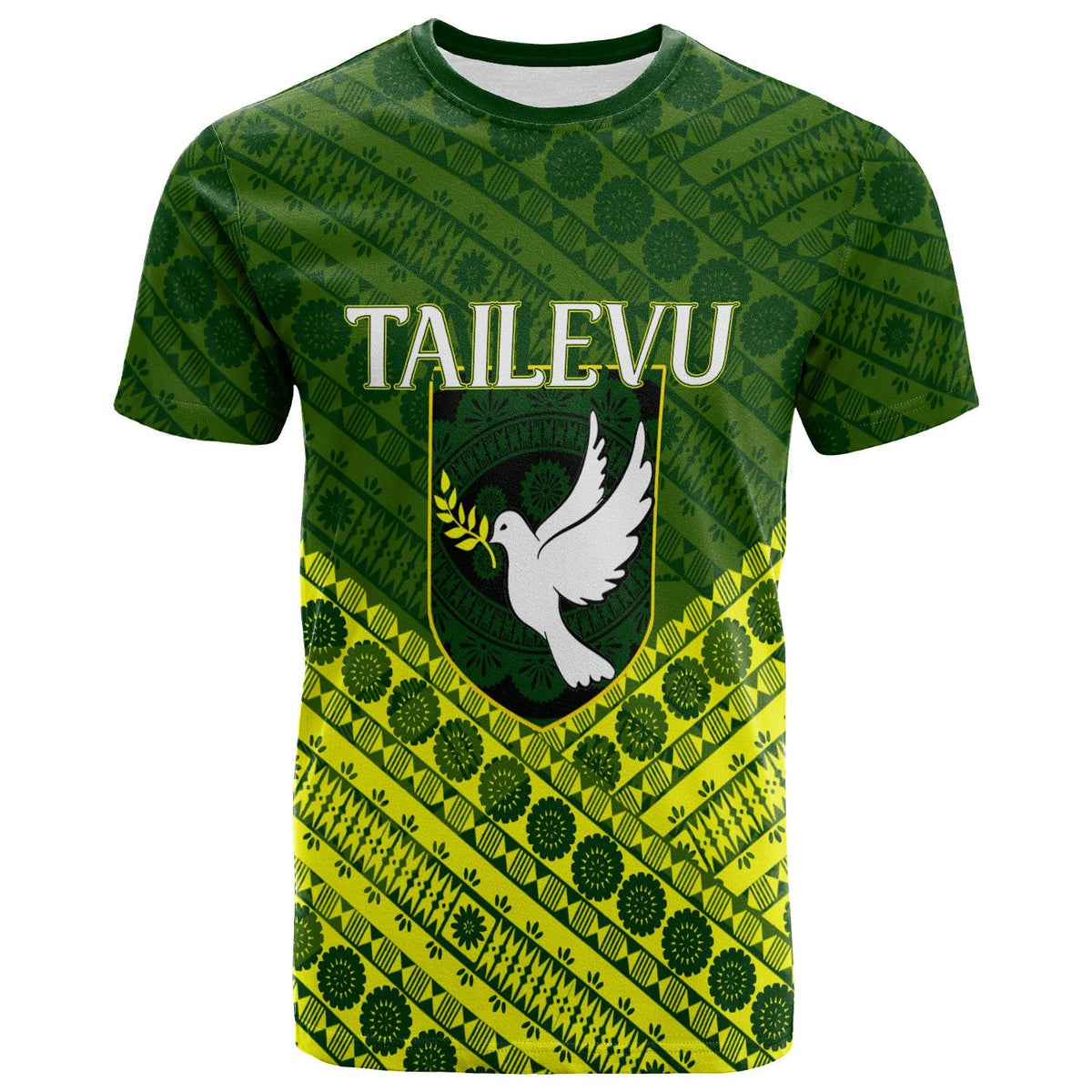 Tailevu Rugby Union Fiji T Shirt Tapa Pattern LT12 - Wonder Print Shop