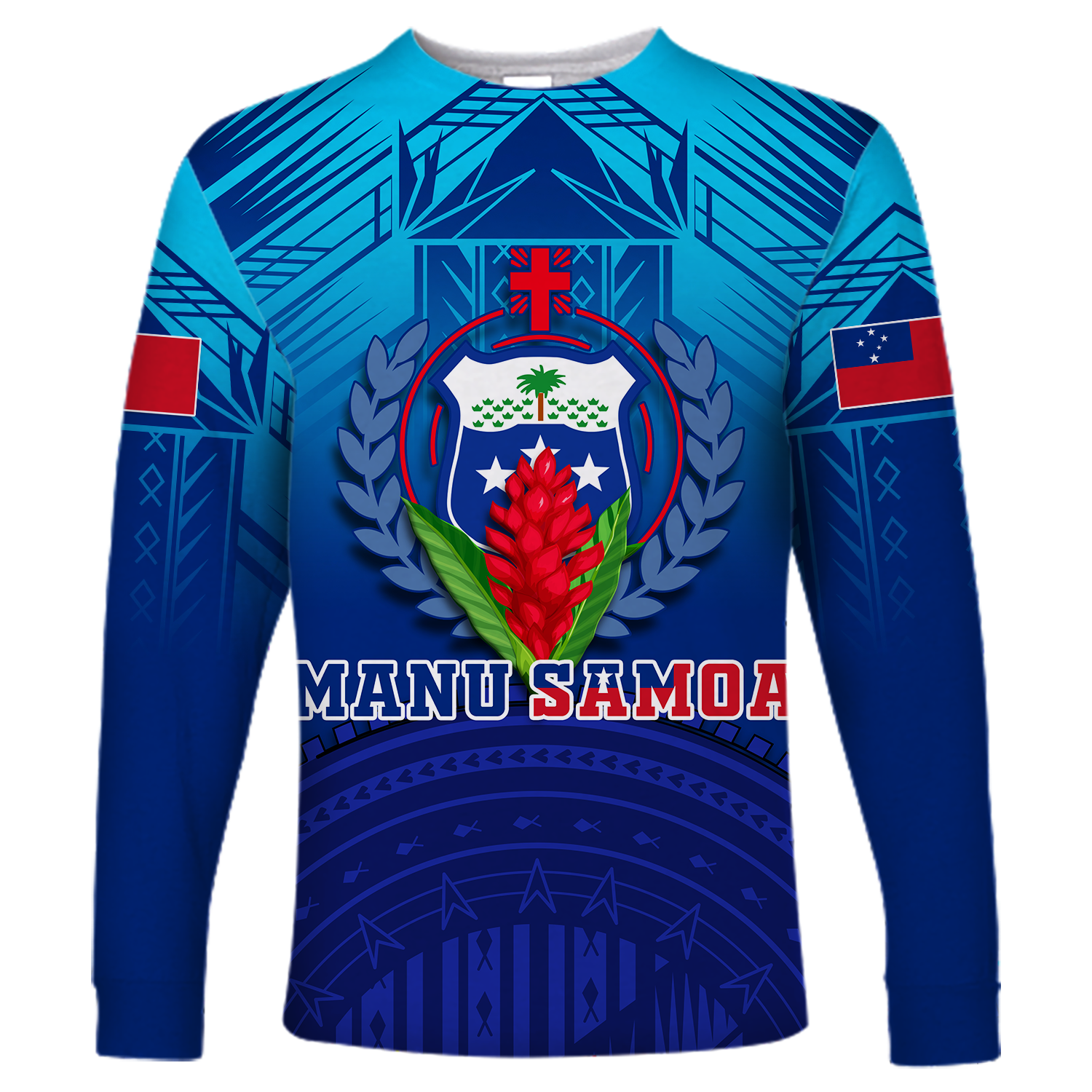 Manu Samoa Legend Long Sleeve Shirt LT12 - Wonder Print Shop