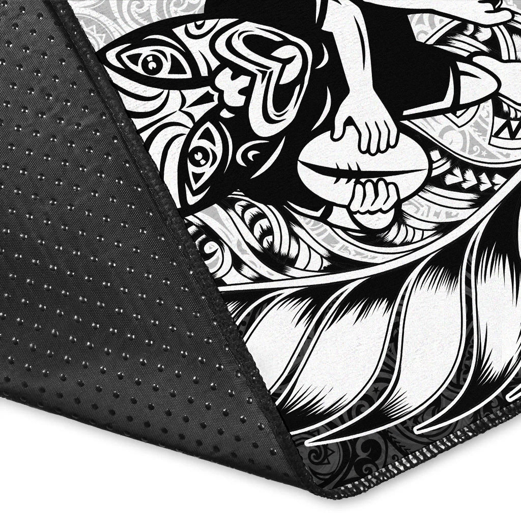 New Zealand Maori All Black Rugby Area Rug LT2 - Wonder Print Shop