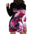 (Custom Personalised) Bass Fishing Pink Hoodie Dress - Wonder Print Shop
