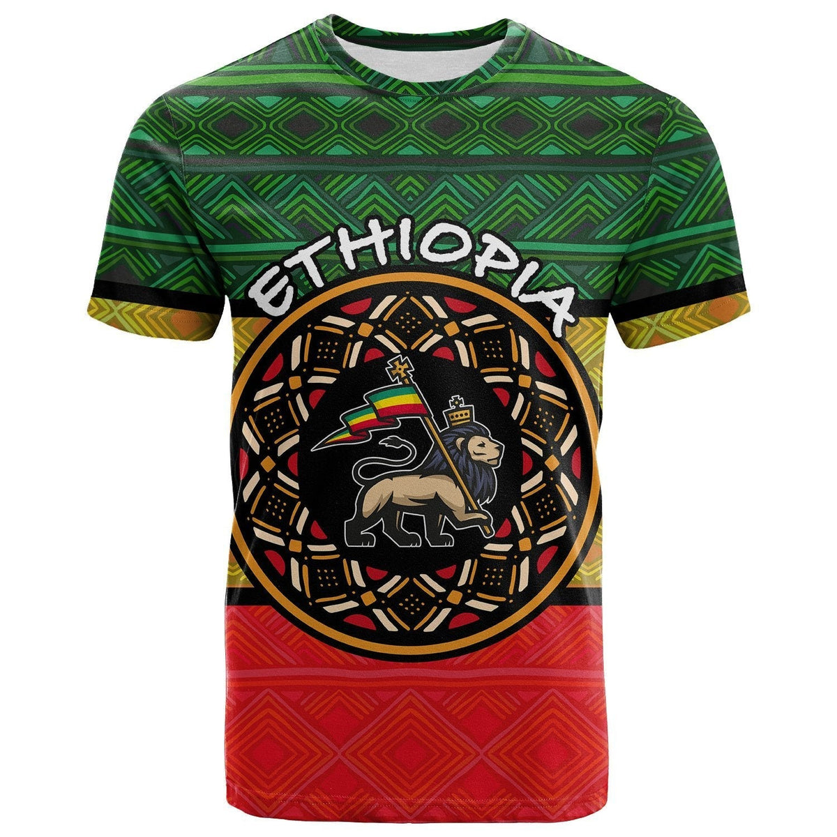 Ethiopia T Shirt African geometric ornament Patterns LT20 - Wonder Print Shop