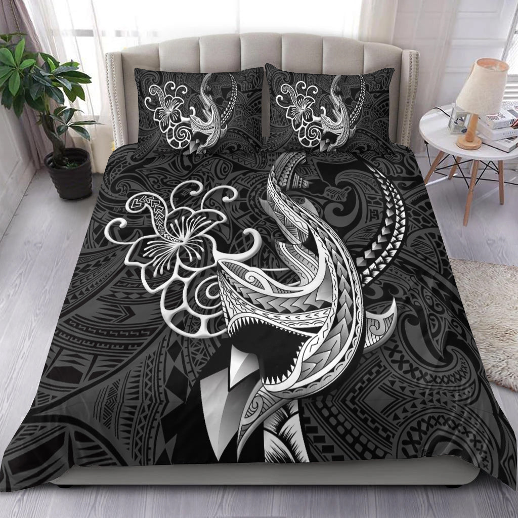 Polynesian Shark Tattoo Hawaii Tribal Bedding Set - LT12 - Wonder Print Shop