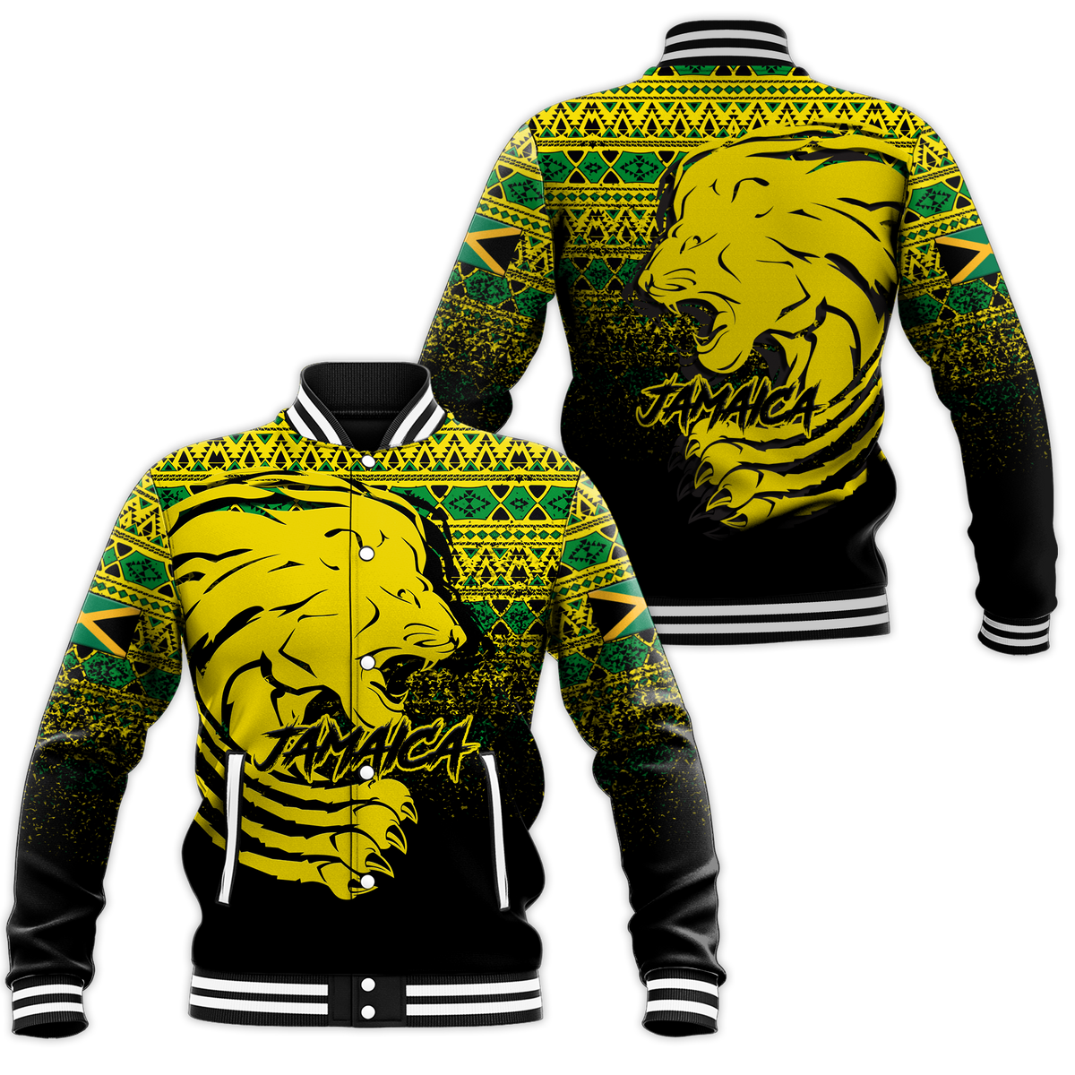 Jamaica Lion Legend Baseball Jacket LT12 - Wonder Print Shop