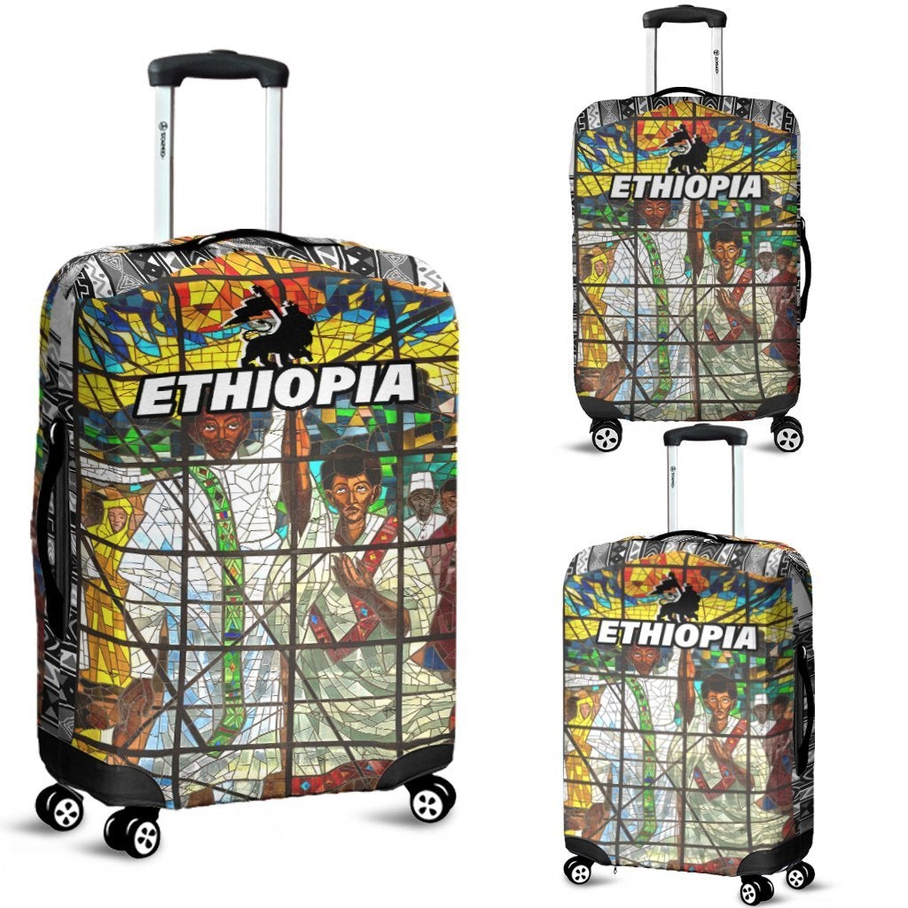 African Ethiopia Orthodox Luggage Cover - The Total Liberation Of Africa LT20 - Wonder Print Shop