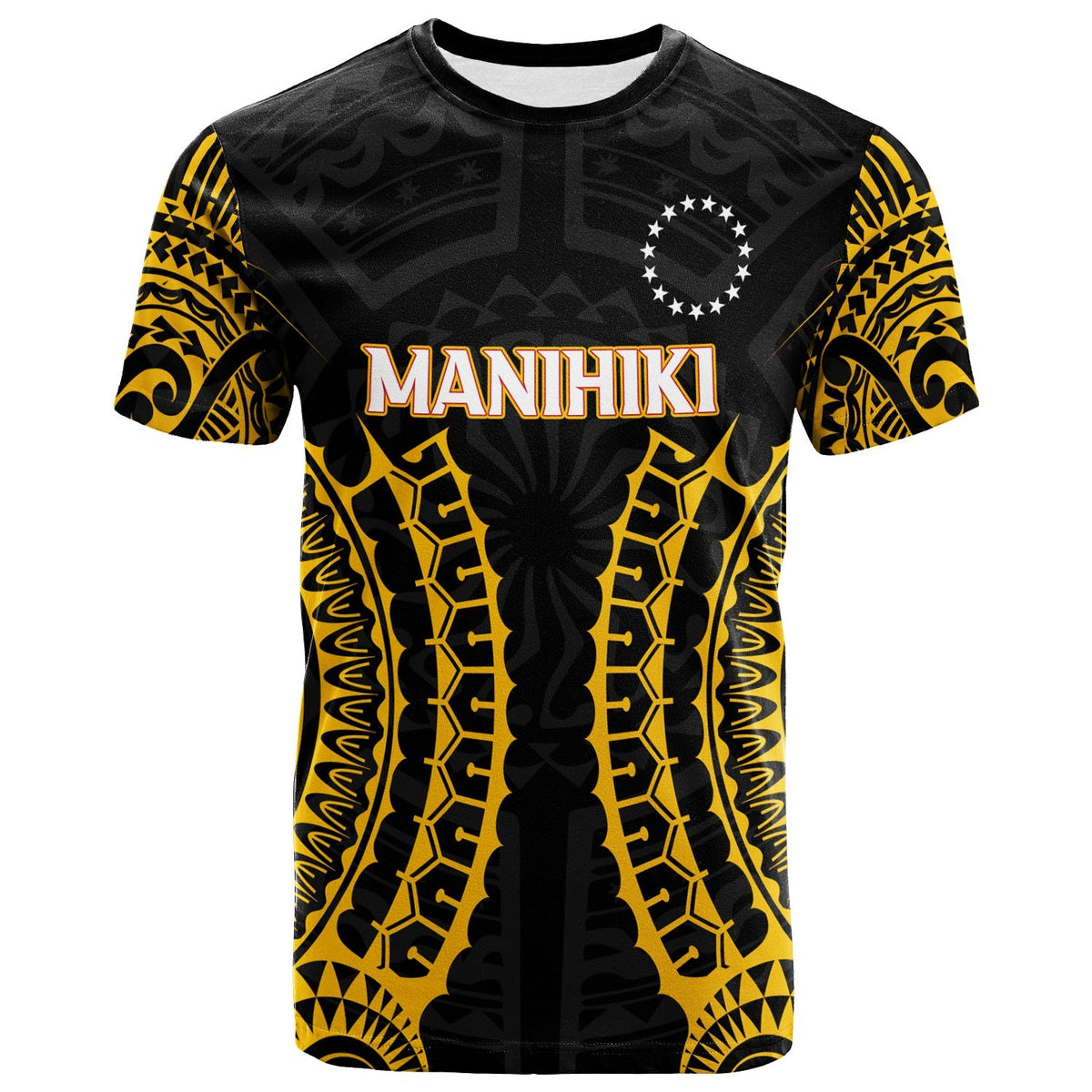 Custom Cook Islands T Shirt Manihiki Tribal Pattern LT12 - Wonder Print Shop