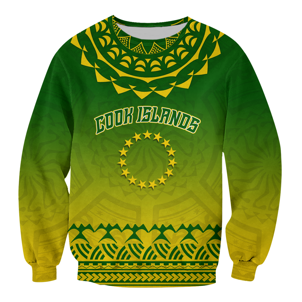 Cook Islands Turtle With Tribal Sweatshirt LT12 - Wonder Print Shop