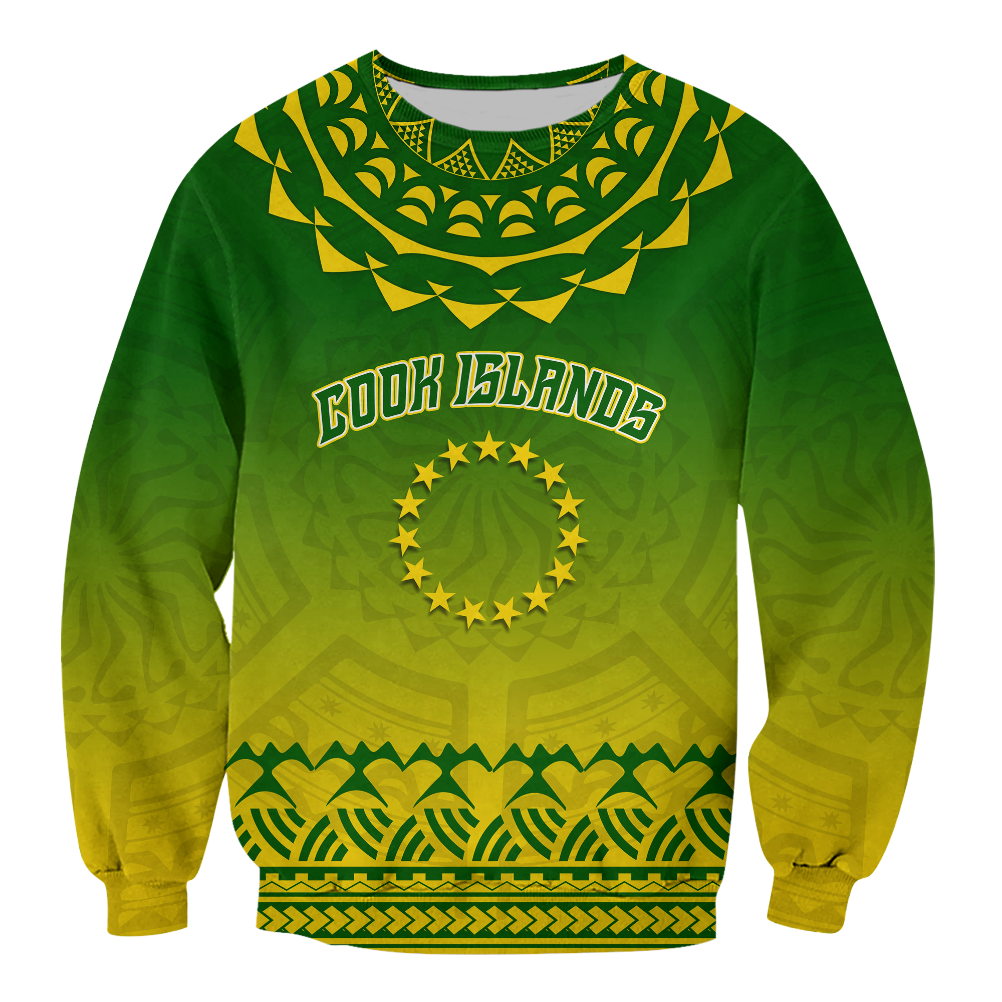 Cook Islands Turtle With Tribal Sweatshirt LT12 - Wonder Print Shop