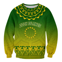 Cook Islands Turtle With Tribal Sweatshirt LT12 - Wonder Print Shop