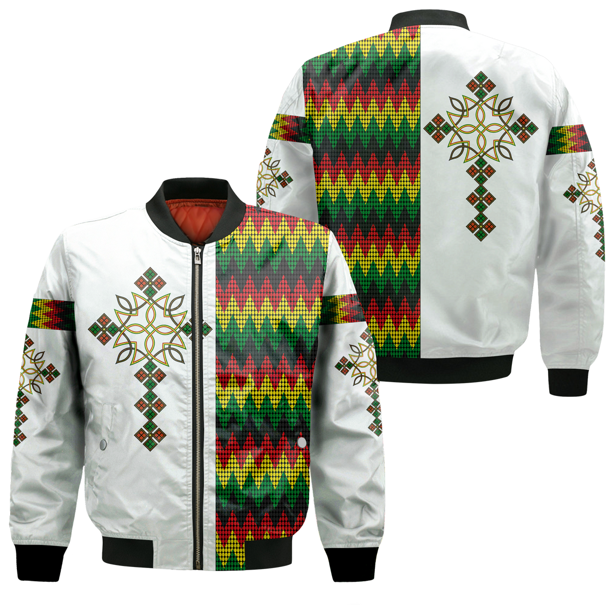 Ethiopian Art Cross Bomber Jacket LT12 - Wonder Print Shop