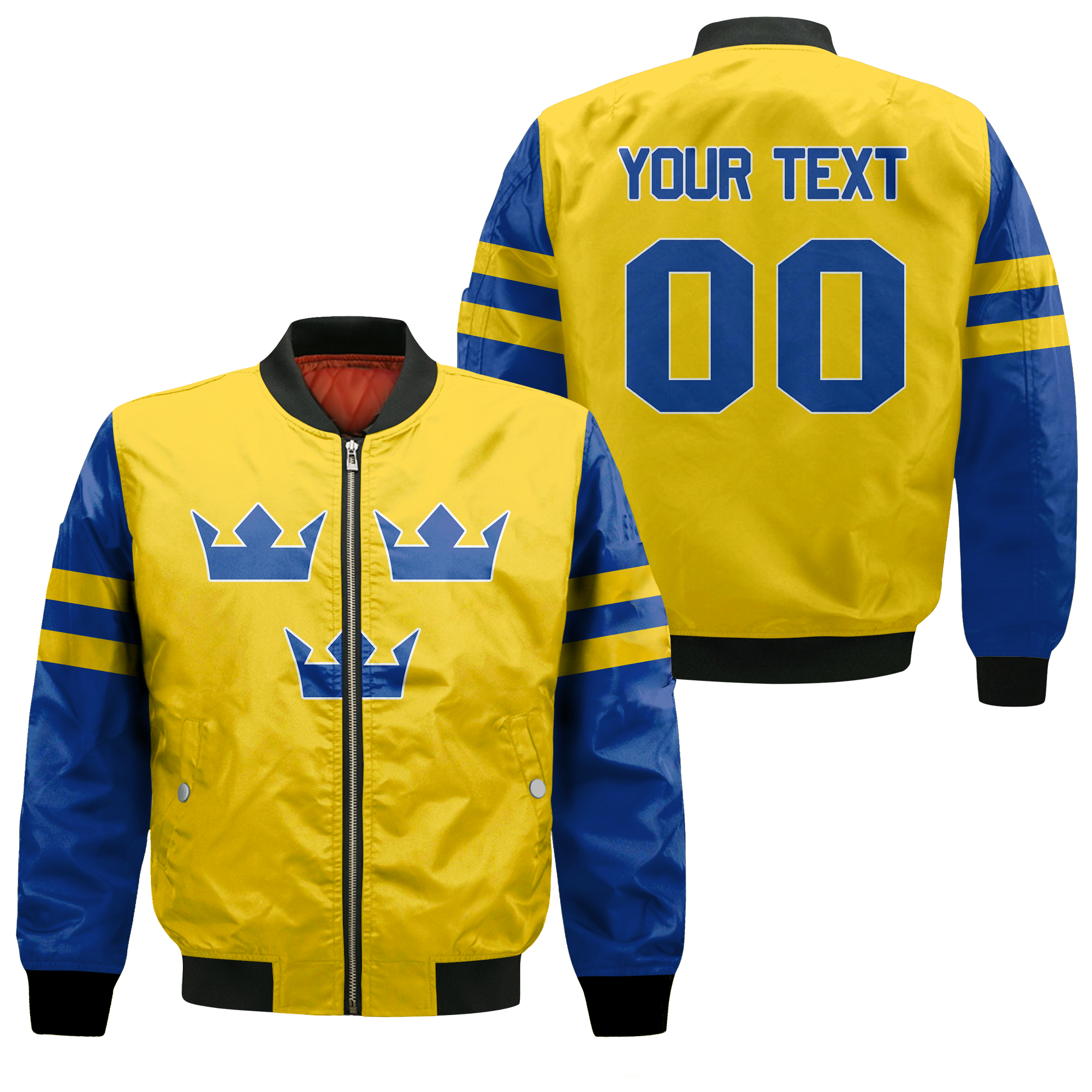 (Custom Personalised) Sweden Hockey Pride Bomber Jacket LT12 - Wonder Print Shop