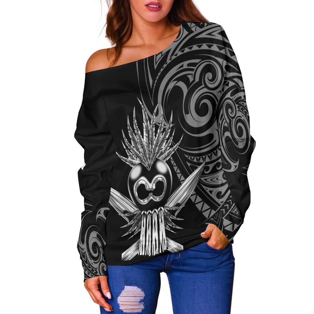 Custom Personalised Hawaii Ikaika Warrior Women Off Shoulder Sweater LT2 - Wonder Print Shop