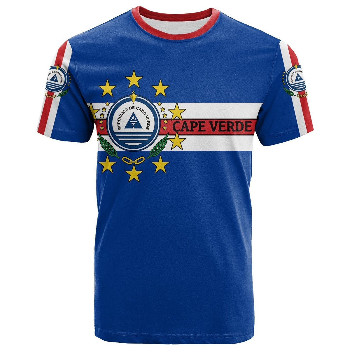 Cape Verde Flag Simple Style T Shirt LT20 - Wonder Print Shop