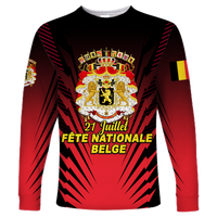Belgium Independence Day Coat Of Arms Women Long Sleeve Shirt LT12 - Wonder Print Shop