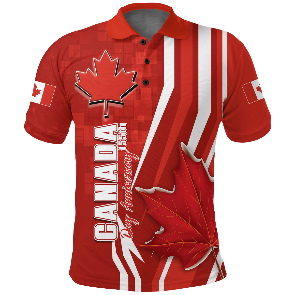 Canada Day Anniversary Pride Polo Shirt LT12 - Wonder Print Shop