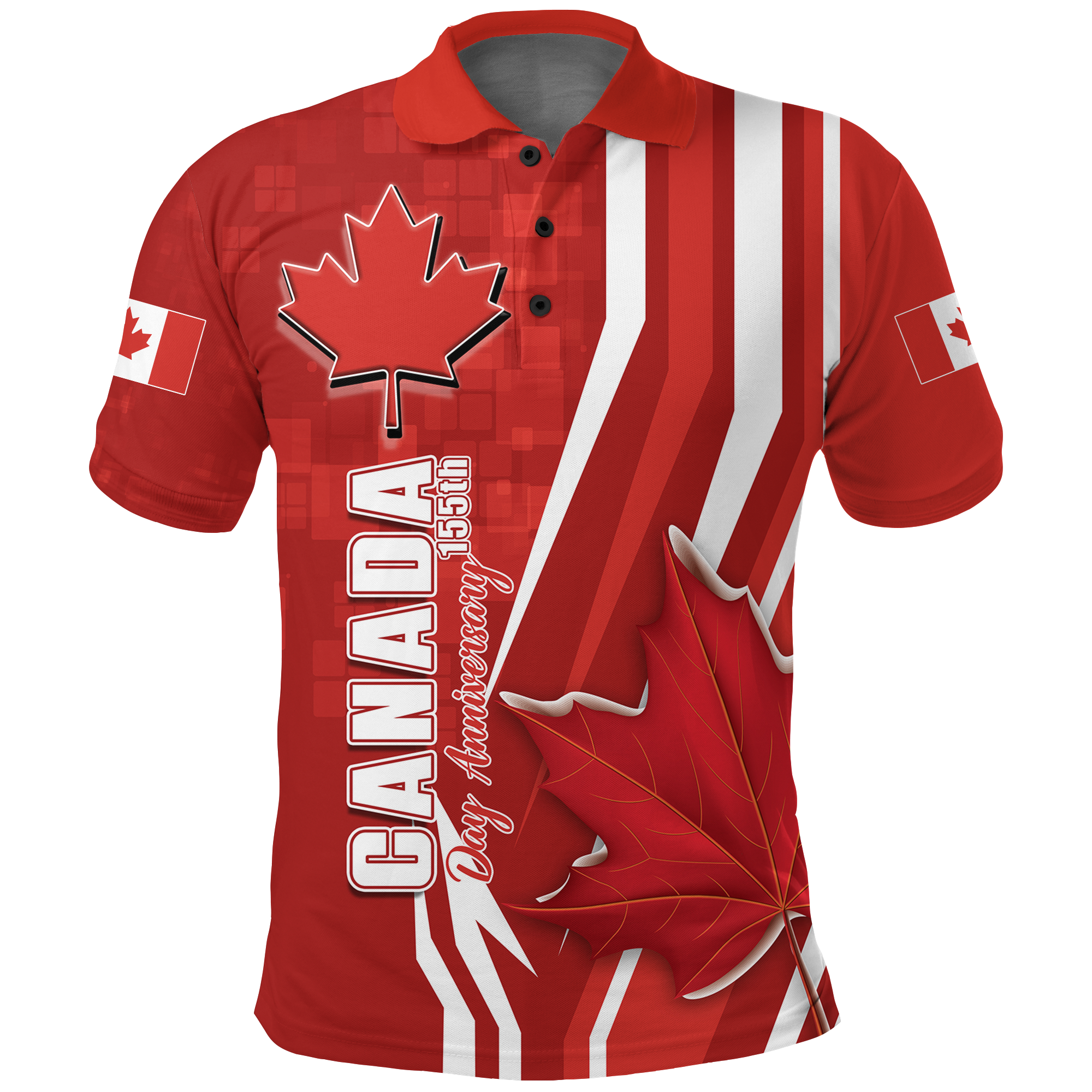Canada Day Anniversary Pride Polo Shirt LT12 - Wonder Print Shop