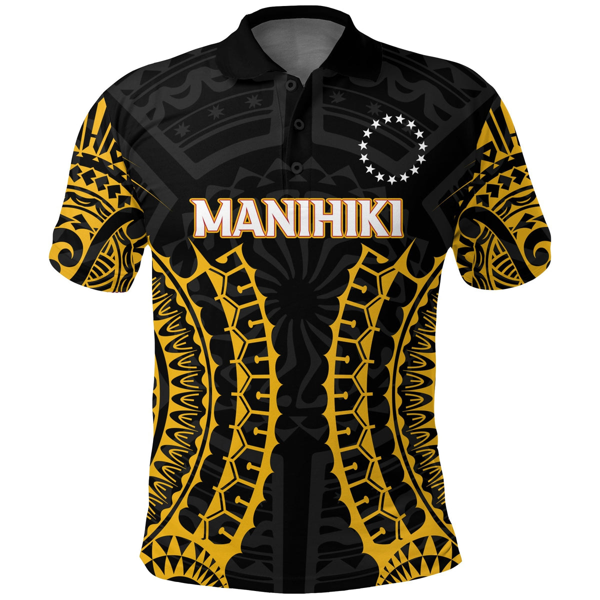 Custom Cook Islands Manihiki Polo Shirt Tribal Pattern LT12 - Wonder Print Shop