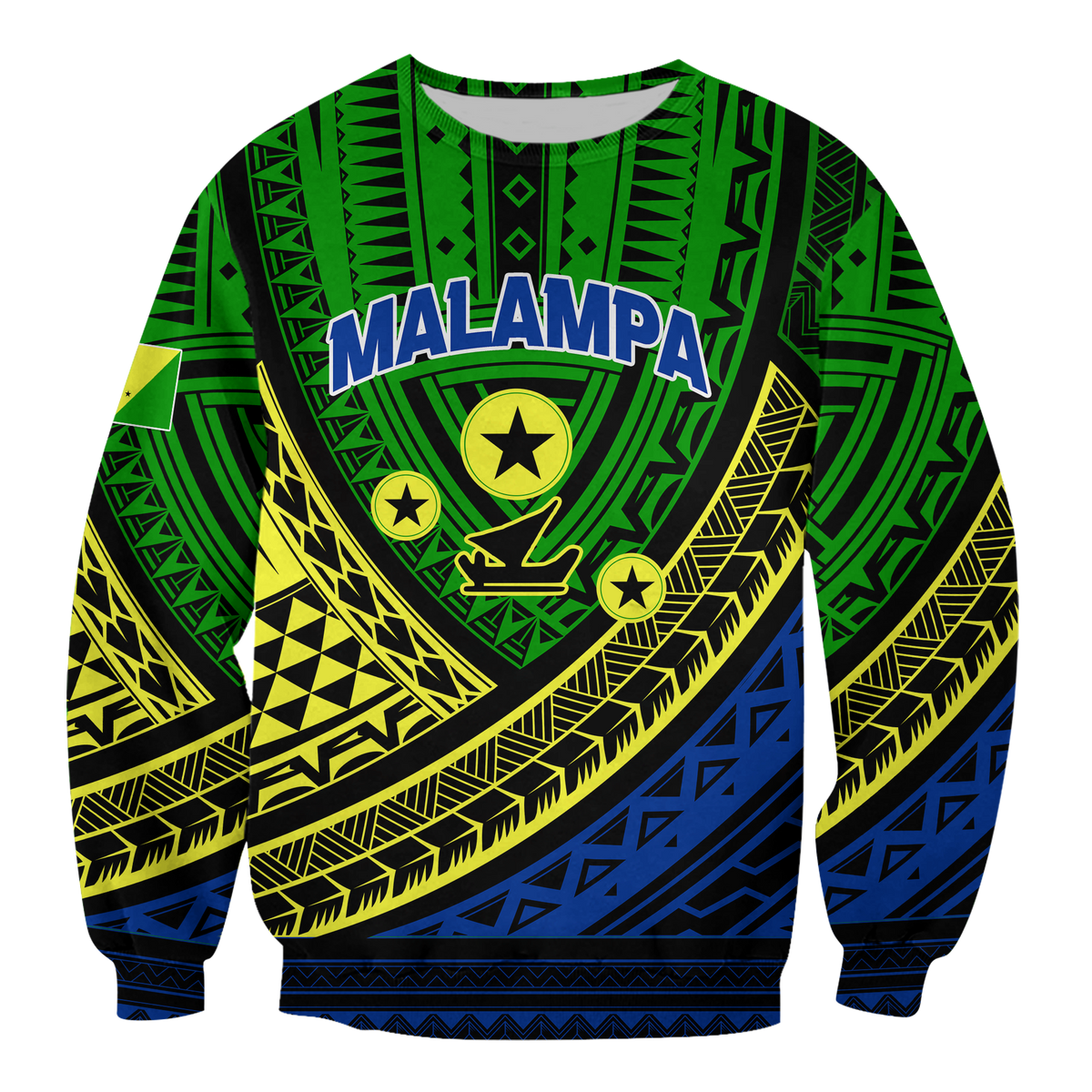 Custom Personalised Vanuatu Malampa Province Tribal Pattern Sweatshirt LT12 - Wonder Print Shop
