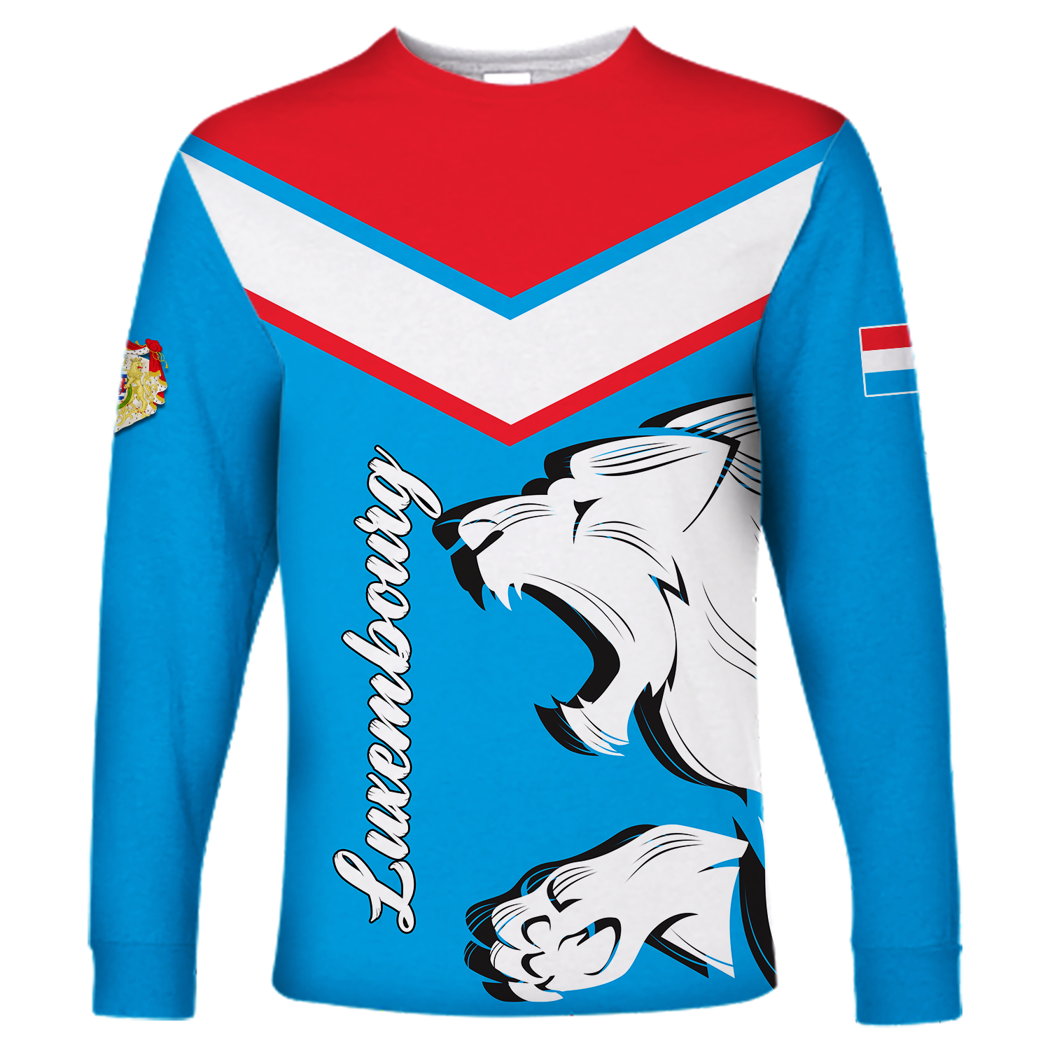 Luxembourg Long Sleeve Shirt - Lion Legends LT12 - Wonder Print Shop