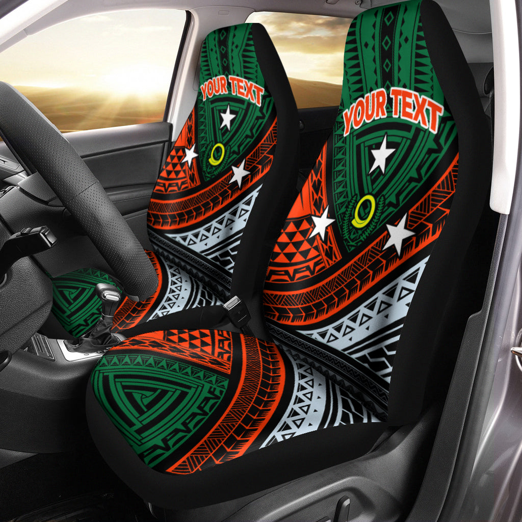 Custom Personalised Vanuatu Penama Province Tribal Pattern Car Seat Covers - LT12 - Wonder Print Shop