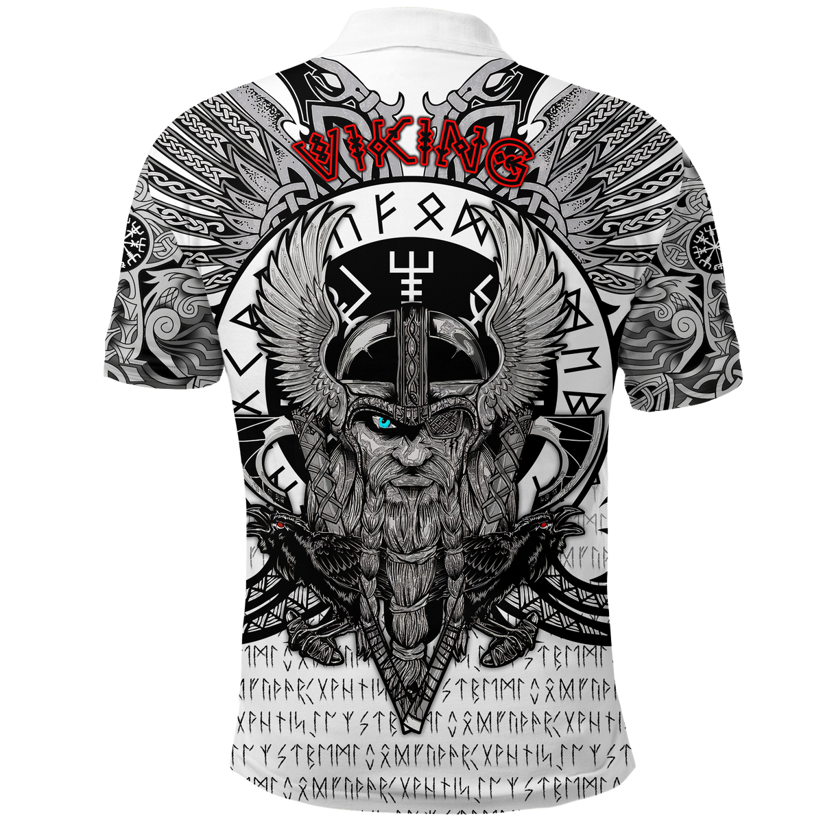 Viking Vegvisir Odin With Huginn And Muninn Polo Shirt LT2 - Wonder Print Shop