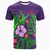 Polynesia T Shirt Hibiscus With Tribal Mauve Color LT12 - Wonder Print Shop