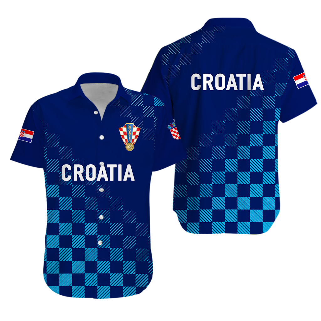 Croatia Football World Cup 2022 Champions Pride Hawaiian Shirt Blue - LT12 - Wonder Print Shop