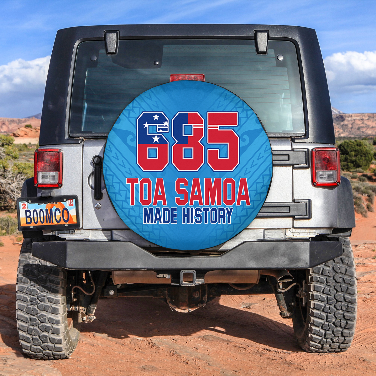 Toa Samoa Rugby Spare Tire Cover Proud 685 Made History Blue LT13 - Wonder Print Shop
