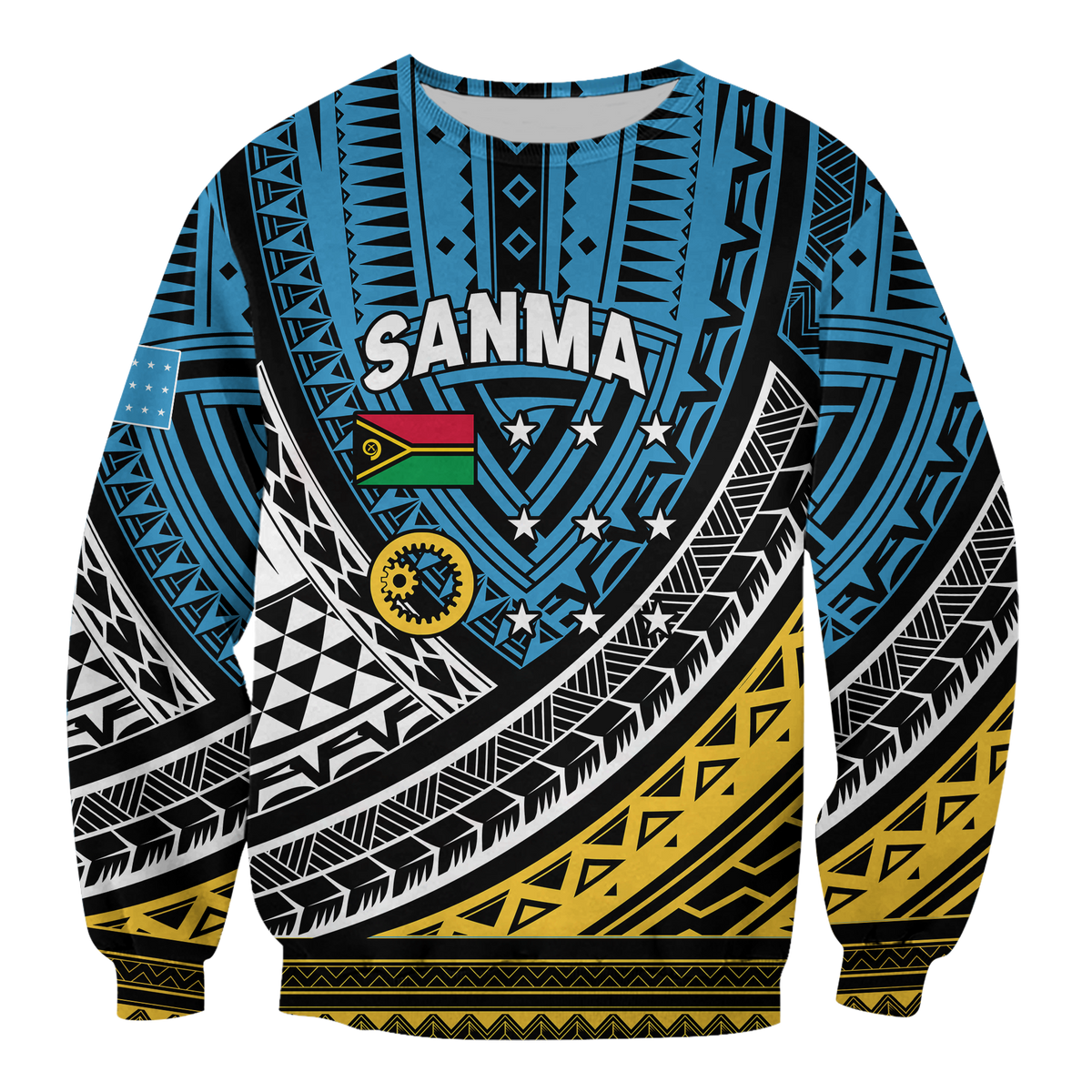 Custom Personalised Vanuatu Sanma Province Tribal Pattern Sweatshirt LT12 - Wonder Print Shop