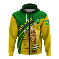 Custom Brazil Football 2022 Hoodie LT2 - Wonder Print Shop