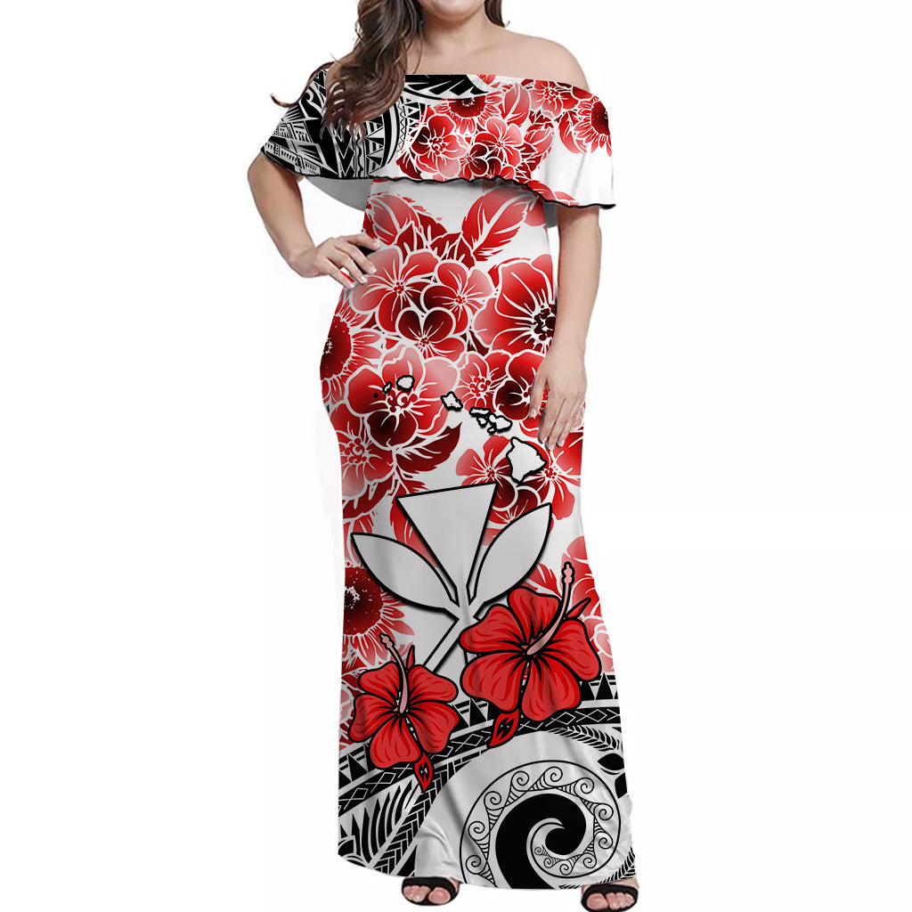 Hawaii Matching Hawaiian Shirt And Dress Polynesian and Red Hibiscus LT13 - Wonder Print Shop
