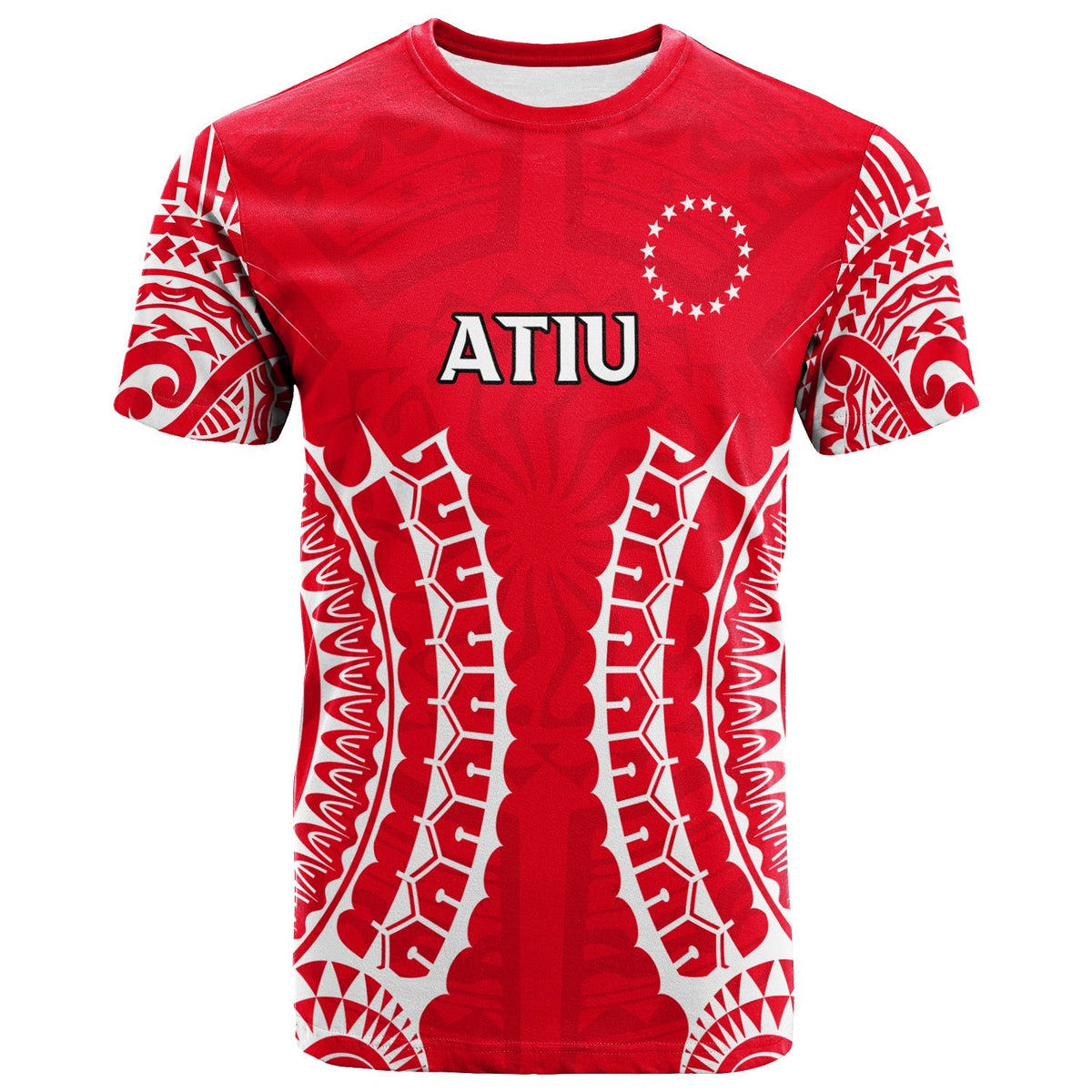 Cook Islands Atiu T Shirt Tribal Pattern LT12 - Wonder Print Shop